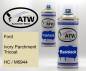 Preview: Ford, Ivory Parchment Tricoat, HC / M6944: 400ml Sprühdose + 400ml Klarlack - Set, von ATW Autoteile West.